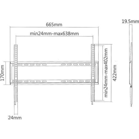 Βάση τηλεόρασης SUPERIOR 37-70 FIXED EXTRA SLIM